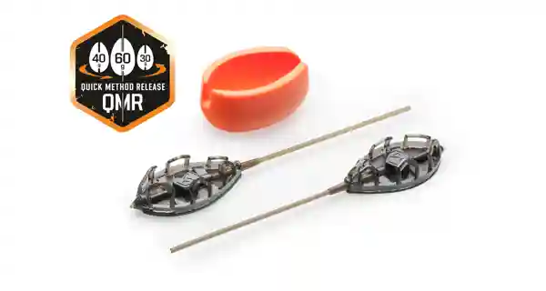 MIVARDI - Krmítko Method Feeder Set QMR Grip XL Long 50 g + 60 g + Formička