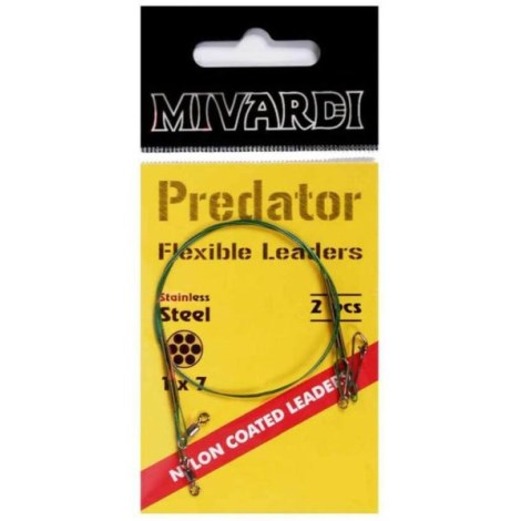 MIVARDI - Lanká na dravce Predator (stavce + karabínka) 2 ks 45 cm 12 kg