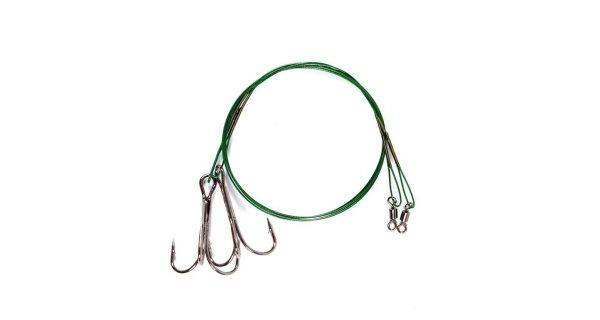 MIVARDI - Lanká na dravce Predator (stavce + trojháčik) 25 cm 6 kg 2 ks