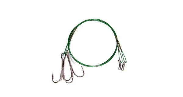 MIVARDI - Lanko na dravce Predator Obratlík + trojháčik 35 cm 9 kg 2 ks