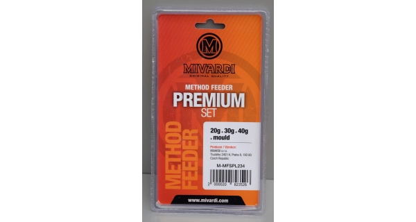 MIVARDI - Method Feeder Set Premium L 20 g + 30 g + 40 g + Formička
