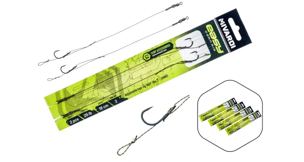 MIVARDI - Náväzce Adjustable Hair Rig Easy veľ. 4 Camo