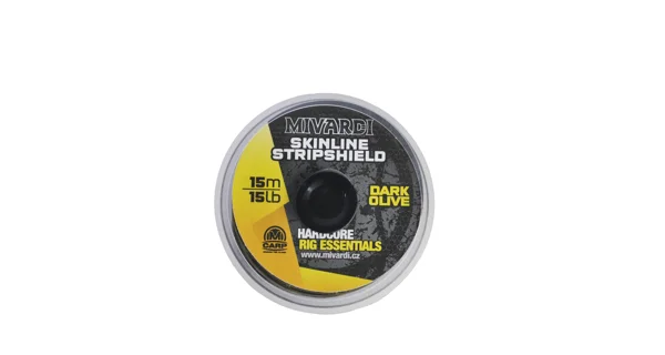 MIVARDI - Naväzcová šnúrka Skinline Stripshield 15 m/25 lb Dark olive