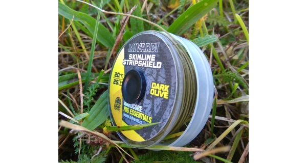 MIVARDI - Naväzcová šnúrka Skinline Stripshield 15 m/25 lb Dark olive