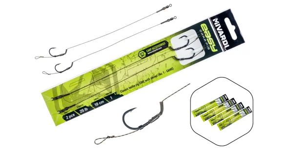 MIVARDI - Náväzec Classic Boilie Rig Easy s obratlíkom veľ. 1 Camo