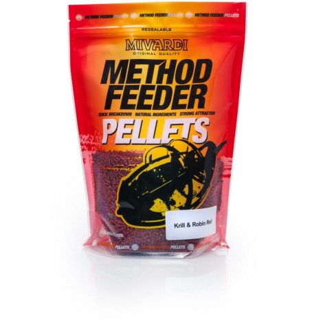 MIVARDI - Pelety Method Pellets 750 g 2,8 mm Krill & Robin Red