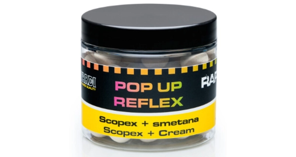 MIVARDI - Plávajúce boilies Rapid Pop Up Reflex Scopex smotana 14 mm 70 g
