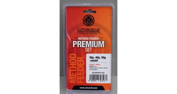MIVARDI - Set krmítok Method Feeder Set Premium L 30 g + 40 g + 50 g + Formička