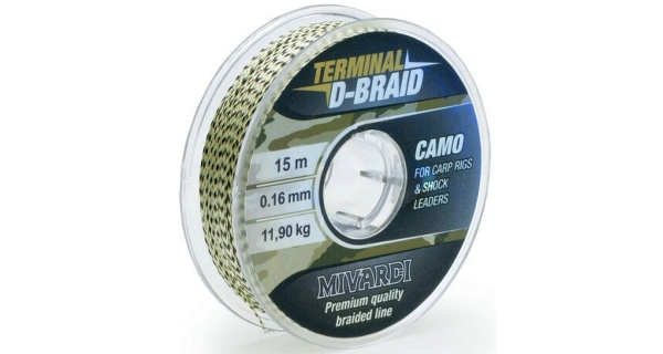 MIVARDI - Šnúra Terminal D-Braid - Camo 0,10 mm 15 m