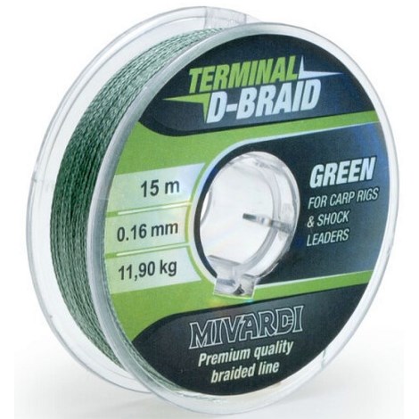 MIVARDI - Šnúra Terminal D-Braid - Green 0,12 mm 15 m