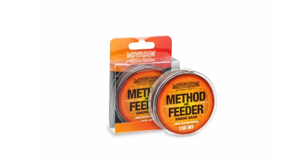 MIVARDI - Splietaná šnúra Method & Feeder Sinking Braid Hnedá 0,10 mm 6,85 kg 150 m
