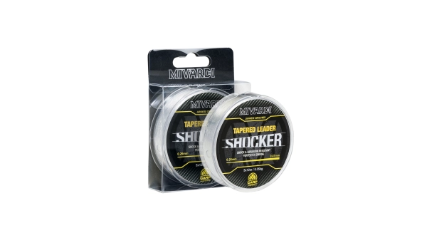 MIVARDI - Ujímaný vlasec Shocker Tapered Leader 0,28-0,57 mm 6,95 kg 5 x 15 m