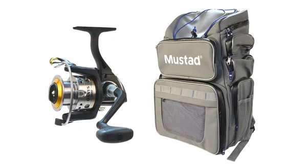 MUSTAD - Set Batoh Game Time + Navijak Ryobi Oasys 2000