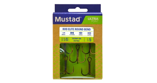 MUSTAD - Trojháčiky NP Round Bend Treble Hook veľ. 6 6 ks