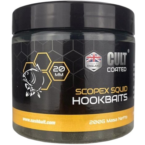 NASH - Boilie Cult Coated Hookbaits Scopex Squid 24 mm 12 ks