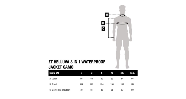 NASH - Bunda Zero Tolerance Helluva 3 in 1 Waterproof Jacket Camo veľ. S