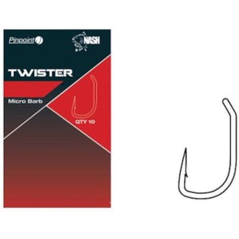 NASH - Háčik twister size 4 micro barbed - pinpoint 10 ks