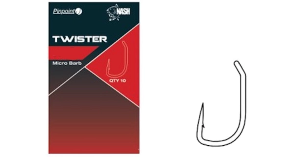 NASH - Háčik twister size 6 micro barbed - pinpoint