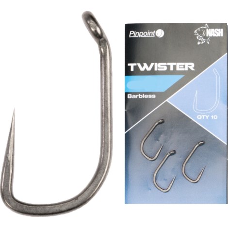 NASH - Háčik twister size 7 barbless - pinpoint