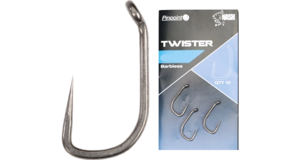 NASH - Háčik twister size 8 barbless - pinpoint