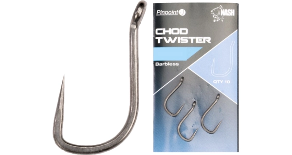 NASH - Háčiky bez protihrotu Chod Twister Barbless Pinpoint veľ. 6 10 ks