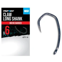 NASH - Háčiky Claw Long Shank Barbless veľ. 4 10 ks
