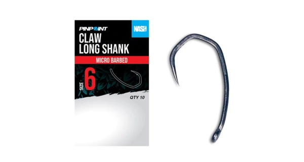 NASH - Háčiky Claw Long Shank Barbless veľ. 4 10 ks