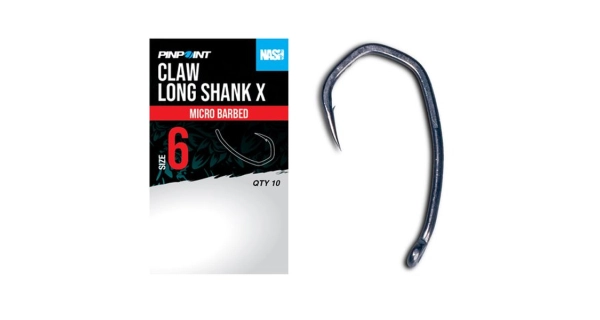 NASH - Háčiky Claw Long Shank X Micro Barbed veľ. 6 10 ks