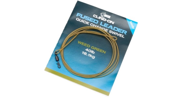 NASH - Hotová montáž Cling-On Fused Leader Weed 40 lb 1 m