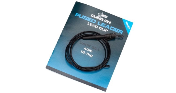 NASH - Koncová montáž Cling-On Fused Lead Clip Leader Silt 40 lb 1 m
