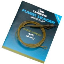NASH - Koncová montáž Cling-On Fused Lead Clip Leader Weed 40 lb 1 m
