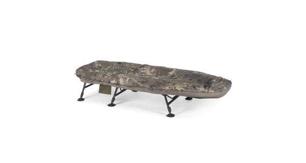 NASH - Lehátko so spacákom Indulgence HD40 Sleep System 8 Legs Camo Wide