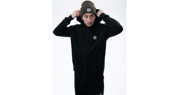 NASH - Mikina Make It Happen Badge Zipped Hoody Black veľ. 3XL