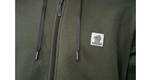 NASH - Mikina Make It Happen Badge Zipped Hoody Green veľ. XL