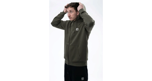 NASH - Mikina Make It Happen Badge Zipped Hoody Green veľ. XL
