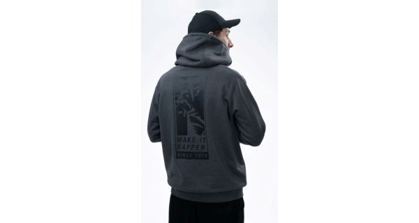 NASH - Mikina Make It Happen Since 1978 Hoody Grey Marl veľ. 2XL