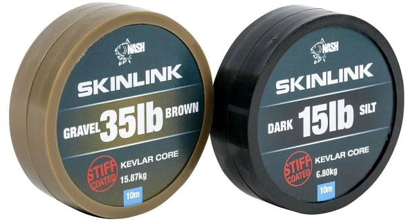 NASH - Naväzcová šnúra Skinlink Stiff Silt 20 lb 10 m