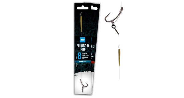 NASH - Náväzec Fluorocarbon D-Rig Barbed veľ. 8