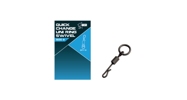 NASH - Obratlík Quick Change Uni Ring Swivel veľ. 8 10 ks