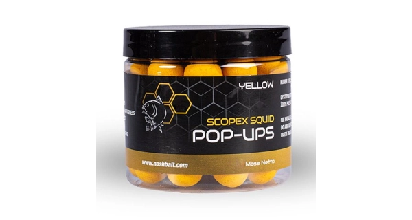 NASH - Plávajúce Boilie Pop Ups Scopex Squid Yellow 12 mm 75 g