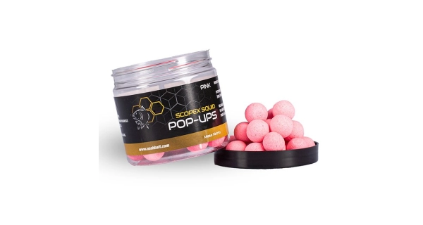 NASH - Plávajúce boilies Pop Ups Scopex Squid Pink 15 mm 75 g