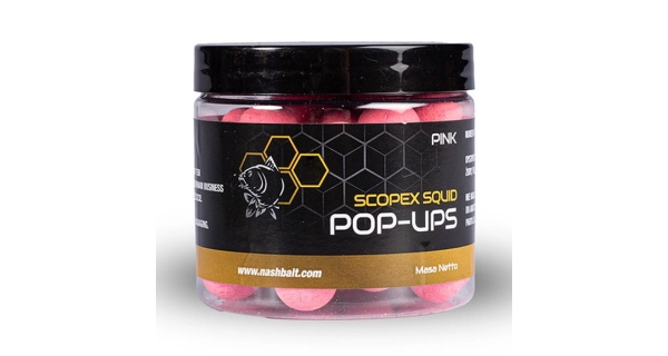 NASH - Plávajúce boilies Pop Ups Scopex Squid Pink 15 mm 75 g