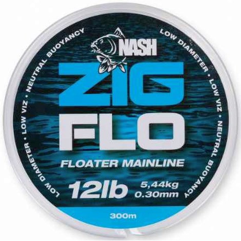 NASH - Plávajúci vlasec NXT Zig Flo 12 lb 300 m 0,30 mm