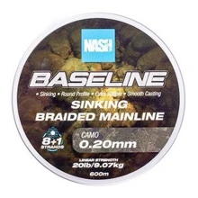 NASH - Pletená šnúra Baseline Sinking Braid Camo 600 m 0,20 mm 9,07 kg