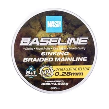 NASH - Pletená šnúra Baseline Sinking Braid UV Yellow 600 m 0,28 mm 13,6 kg