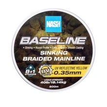 NASH - Pletená šnúra Baseline Sinking Braid UV Yellow 600 m 0,35 mm 18,14 kg