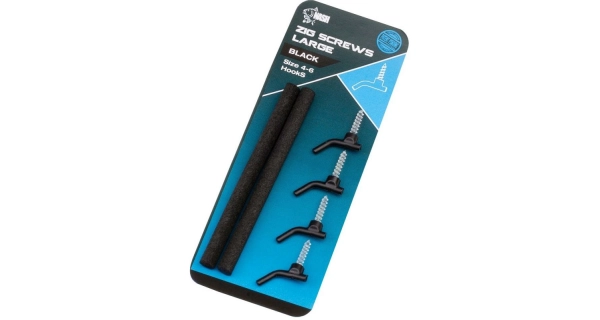 NASH - Rovnátka Zig Screws čierna veľ. L 4 ks