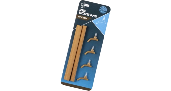 NASH - Rovnátka Zig Screws hnedá 4 ks