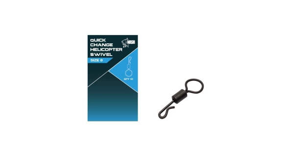 NASH - Rýchlovýmenný obratlík Quick Change Helicopter Swivel 10 ks veľ. 8