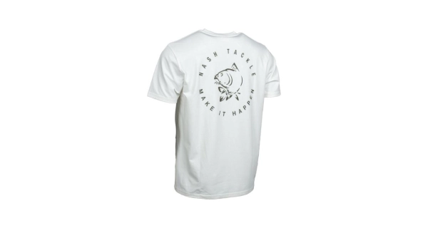 NASH - Tričko Make It Happen Carp Logo T-Shirt Ecru veľ. 3XL